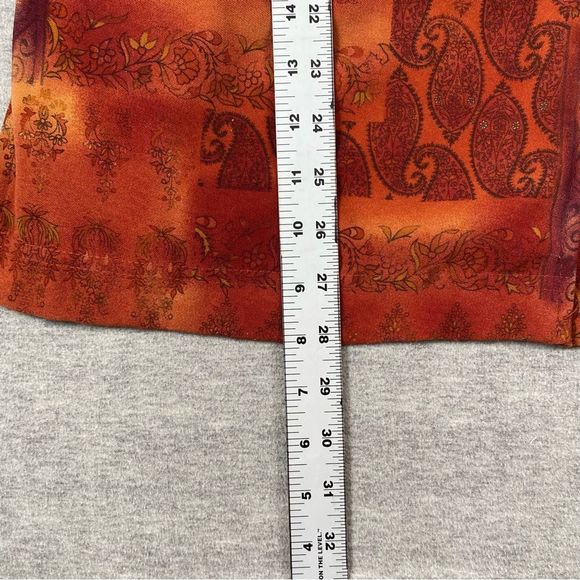 Coldwater Creek Womens Long Sleeve Paisley Print Button Down Pea Coat Jacket M - Picture 4 of 8